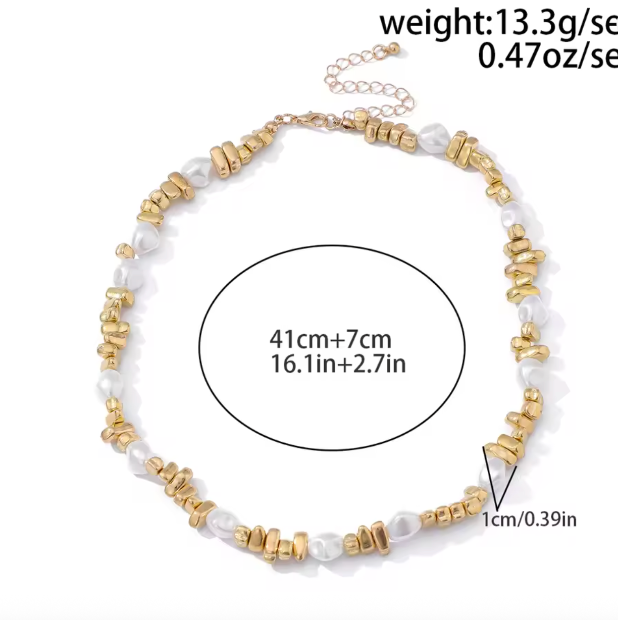 Elegant Imitation Pearl Choker Necklace