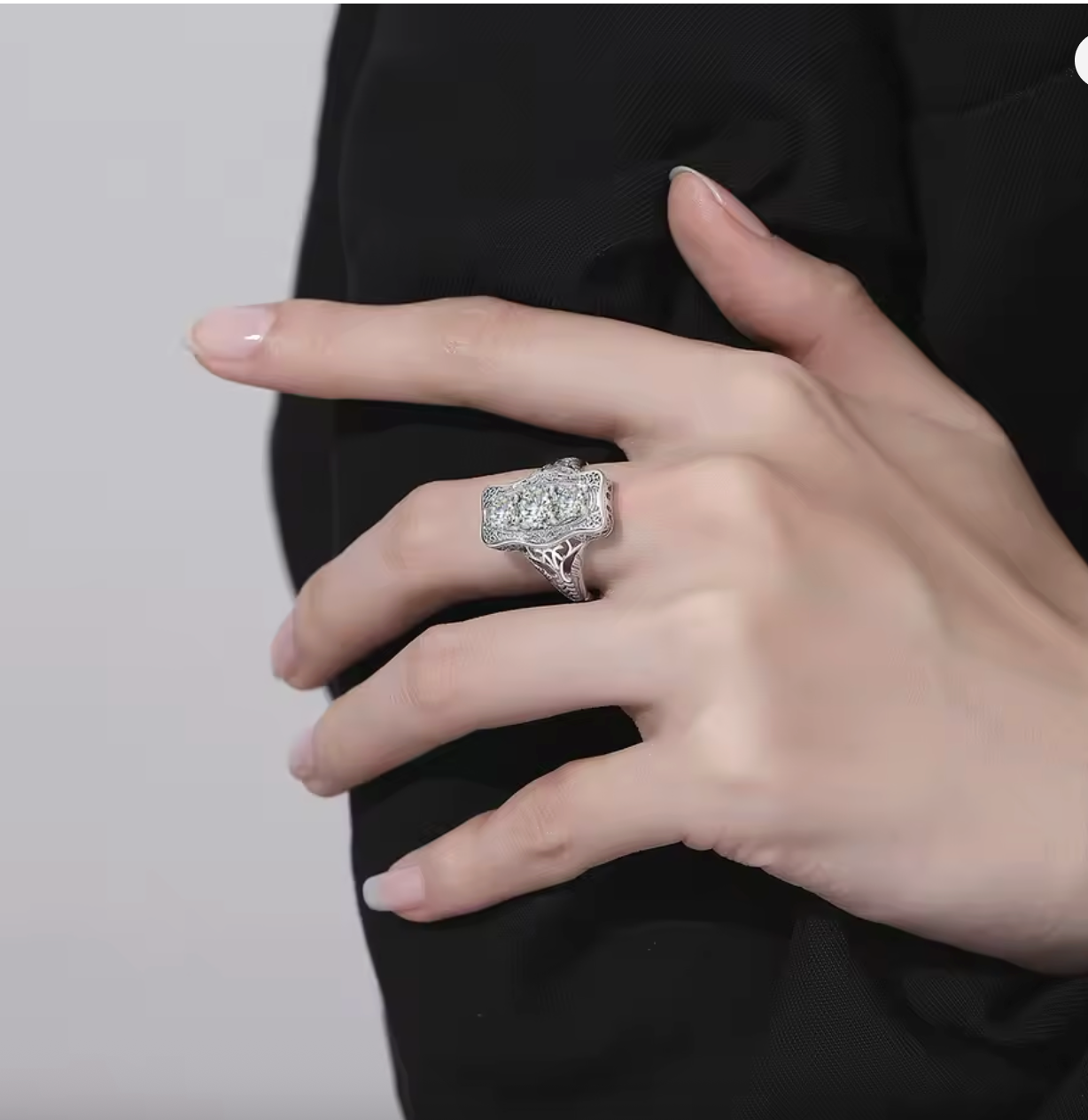 3-Stone Moissanite Ring